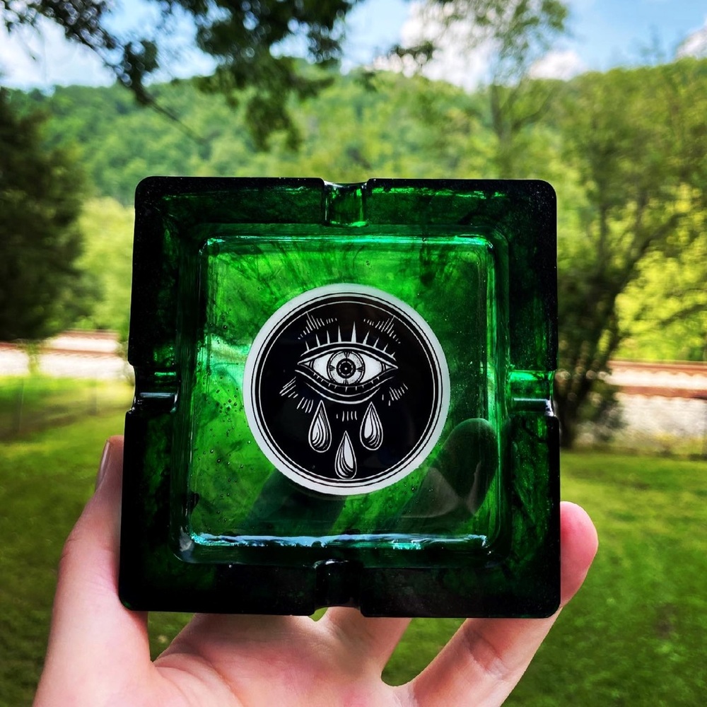 Handmade resin ashtray